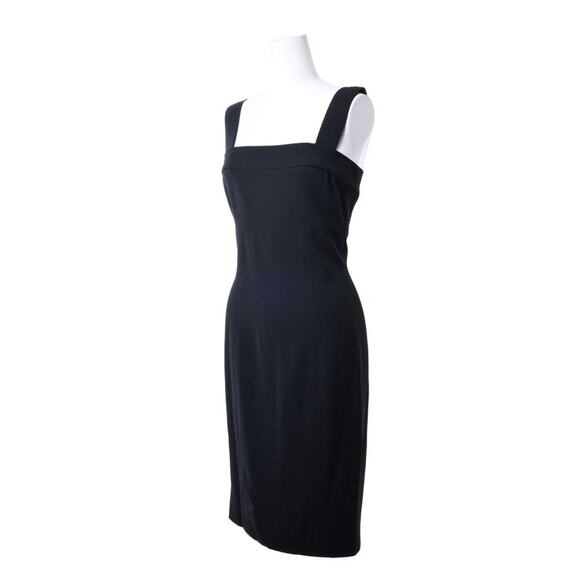 Authentic CHANEL CC 96P Black Wool Midi Dress Vintage 36 - Picture 3 of 8